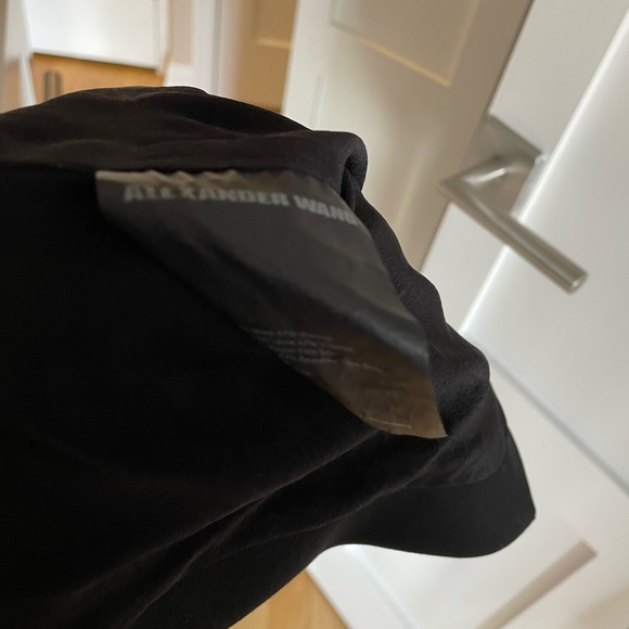 Alexander Wang | cropped black dress blazer jacket w velvet back xs 0/2 - Picture 10 of 11